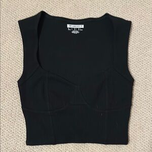 Forever 21 Black Fitted Bustier Tank Top